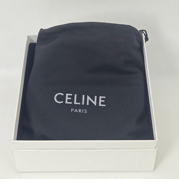 Celine Black Leather Triomphe Belt with Gold Hardware - Picture 7 of 7